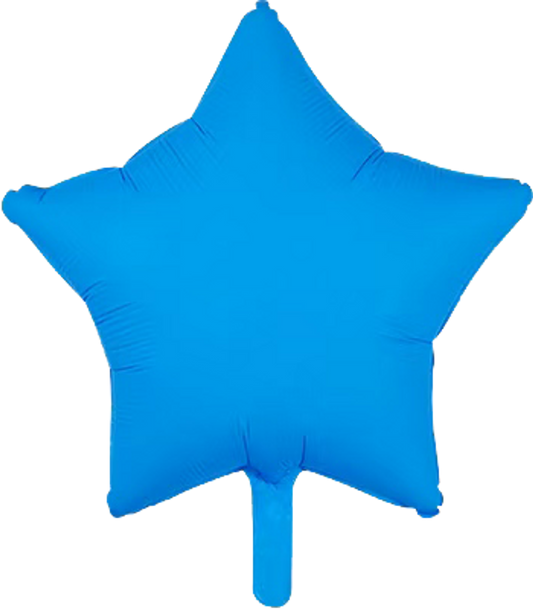 Star Neon Blue Mylar Balloon