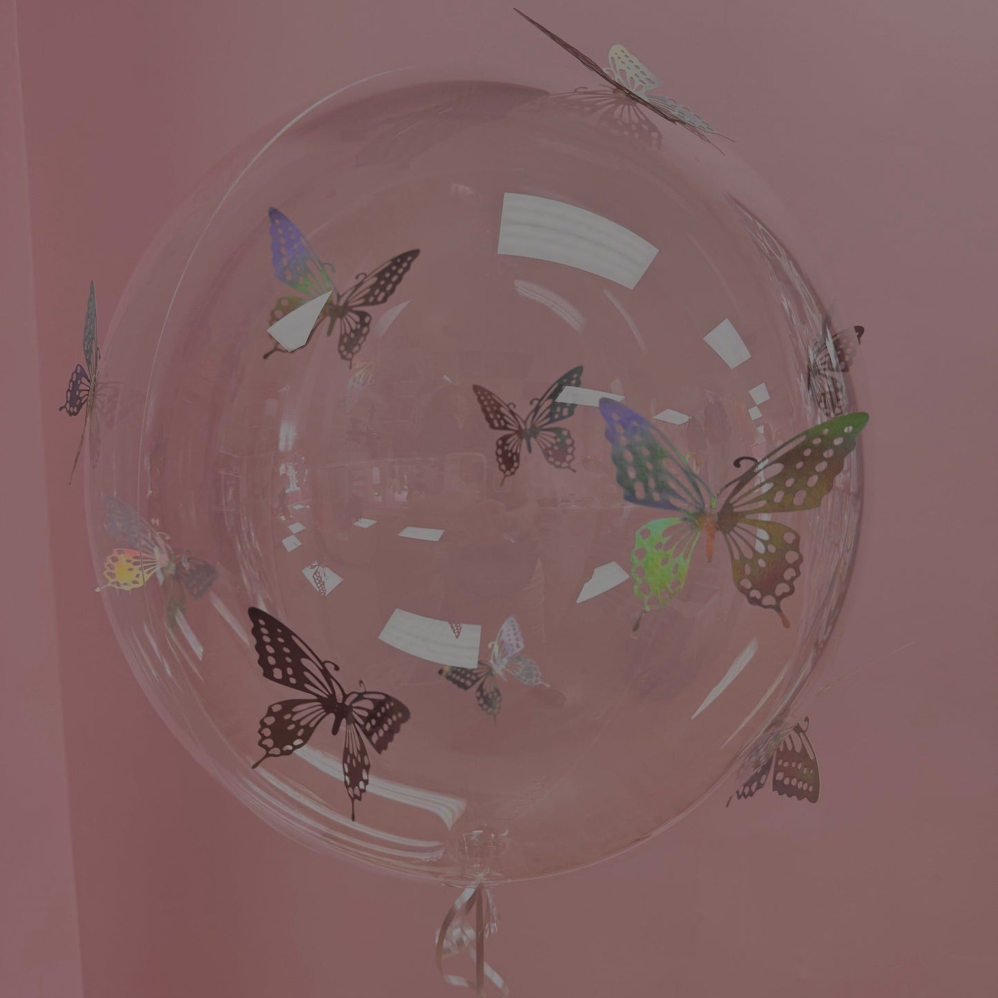 3D Butterfly Clear Balloon- Custom