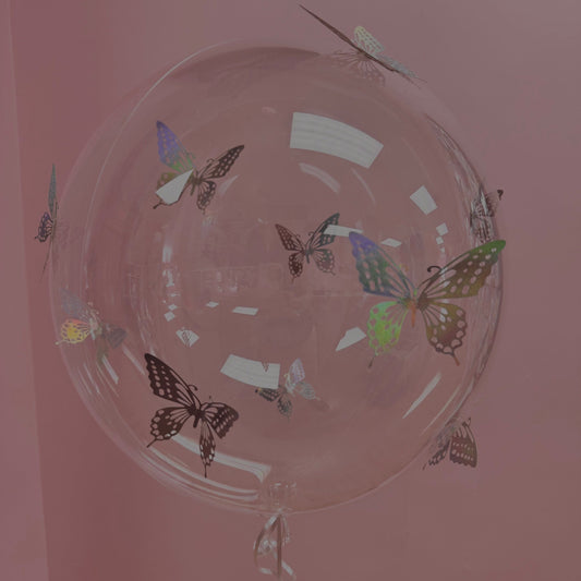 3D Butterfly Clear Balloon- Custom