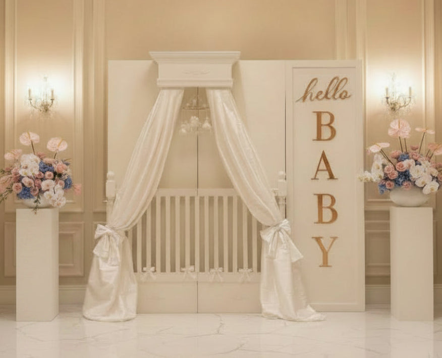 Hello Baby Backdrop - Rental