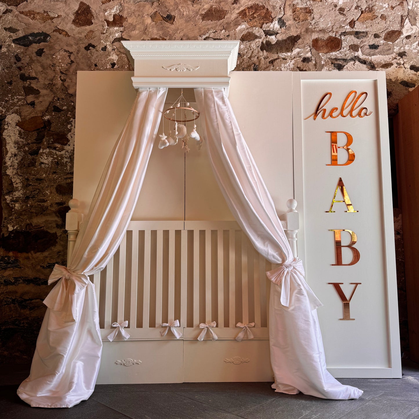 Hello Baby Backdrop - Rental