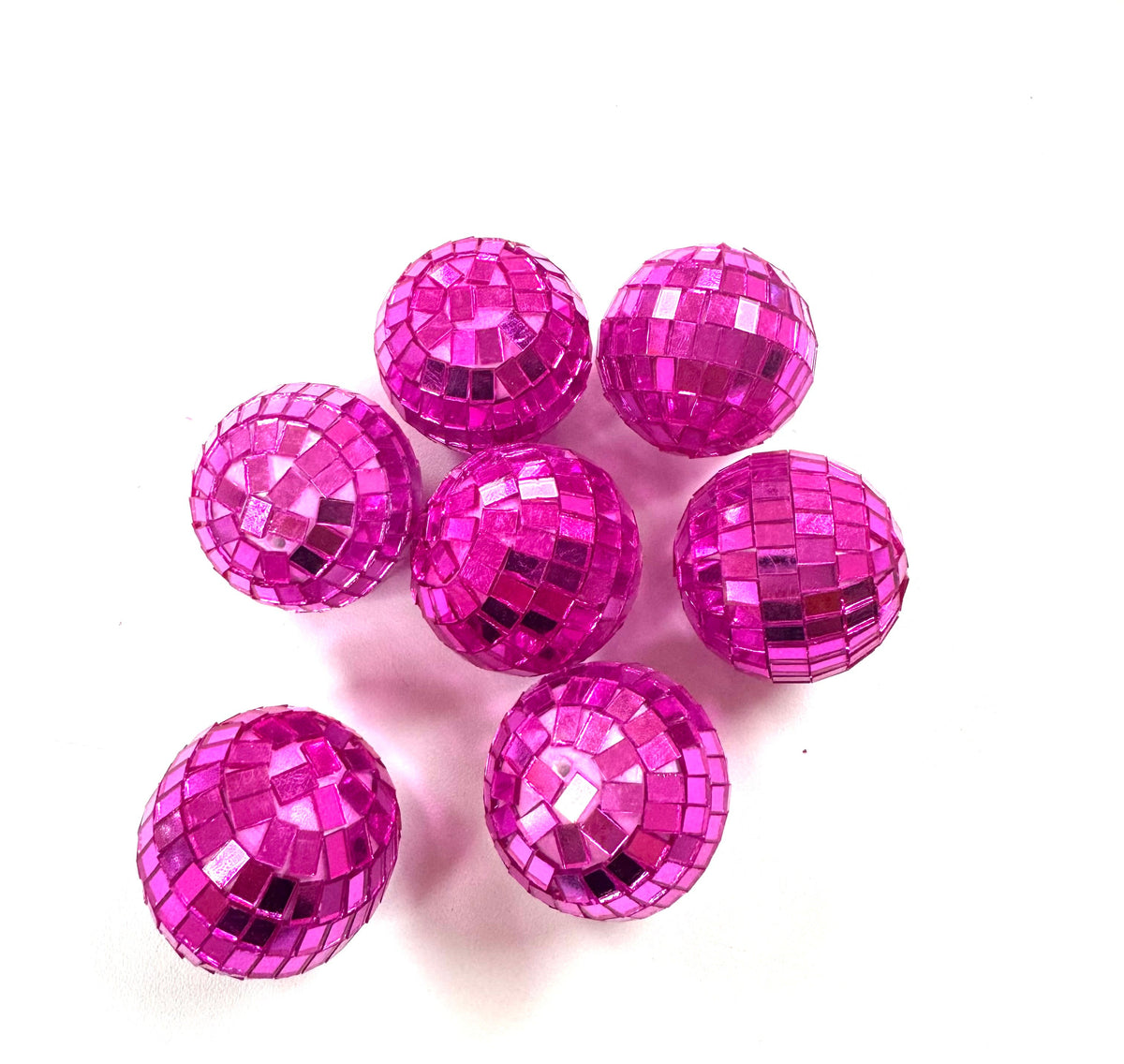 A Pack of Small Disco Balls (Hot Pink)