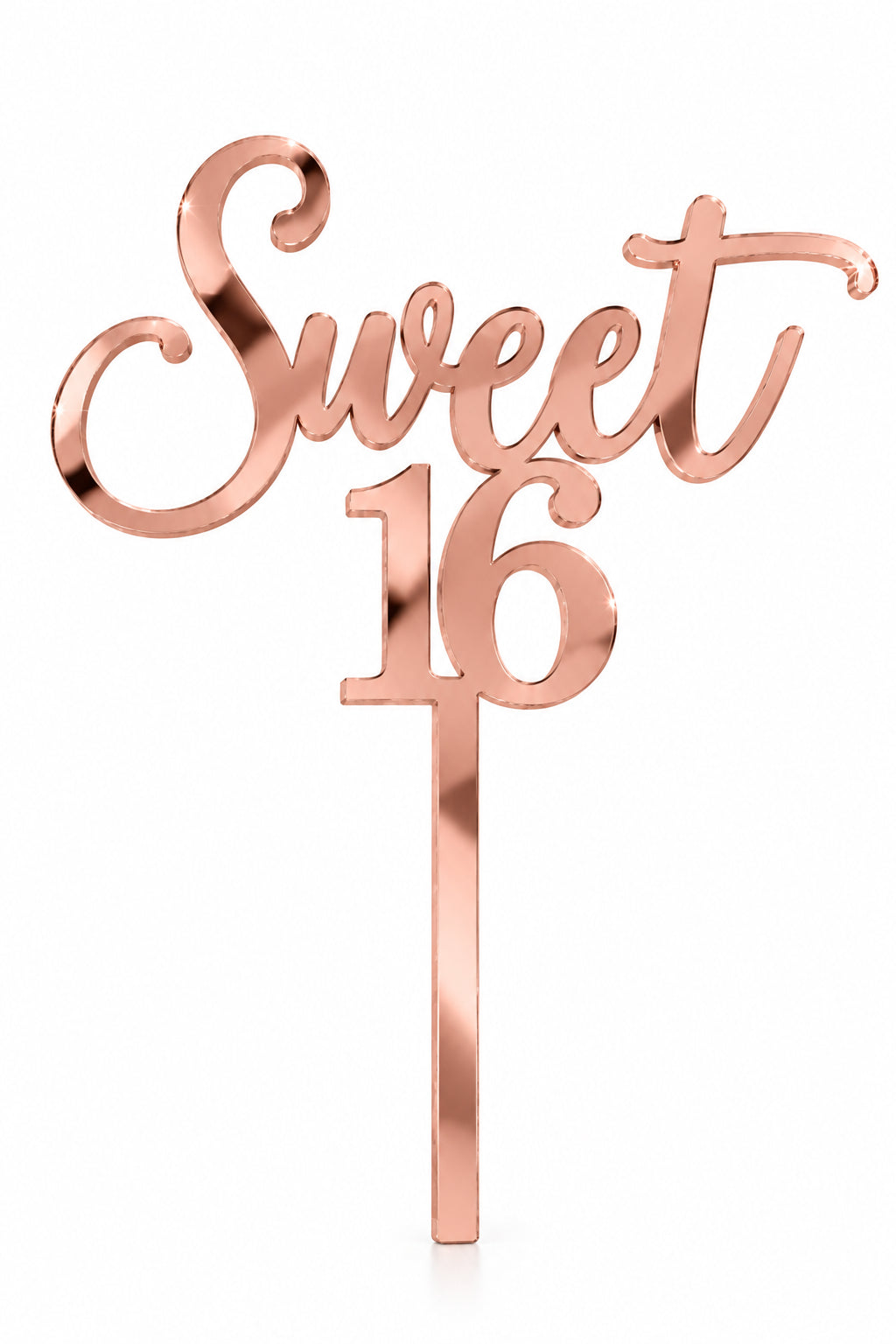 Sweet 16 Cake Topper - Rose Gold