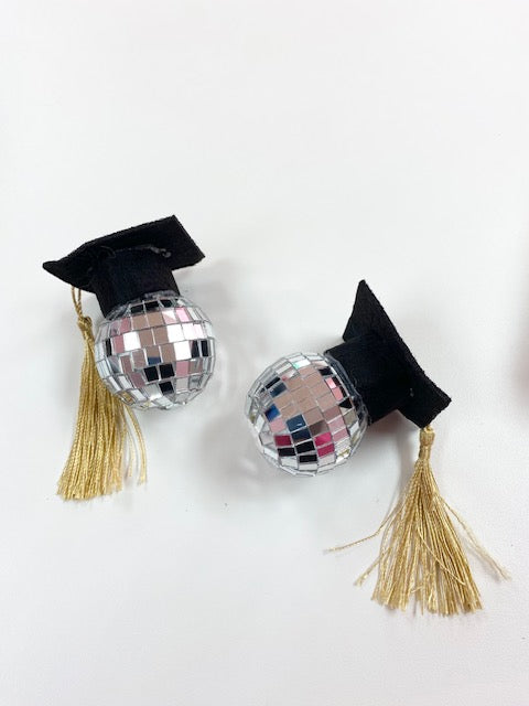 disco ball graduation cap