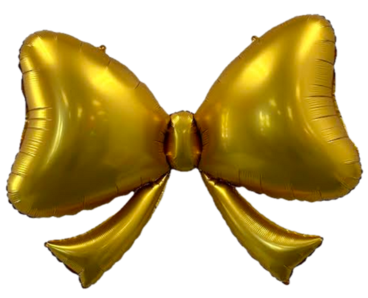40" Bow Gold Mylar Balloon