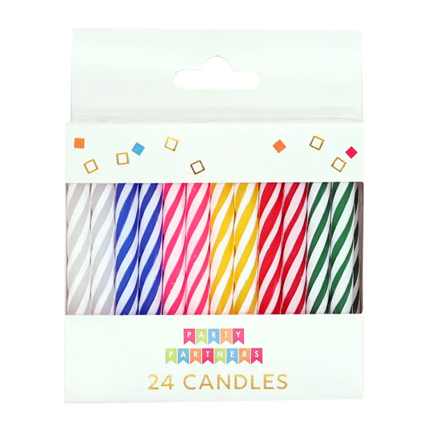Rainbow Spiral 24 Candles Set