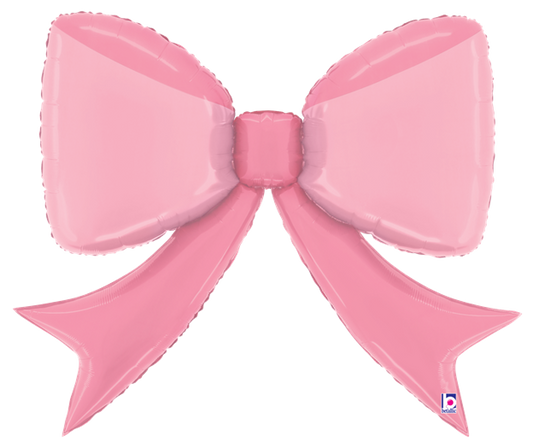 41 Bow Light Pink Mylar Balloon
