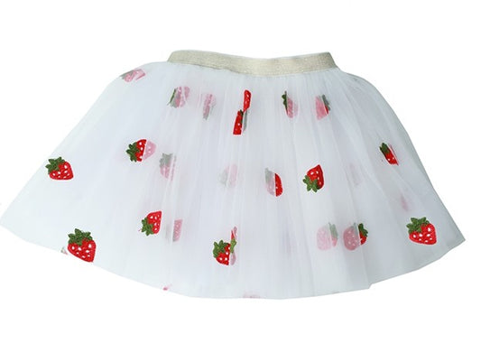 Strawberry tutu: 2-6 year / White