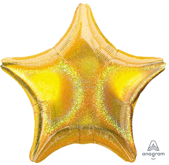 19" Star Gold Dazzler Mylar Balloon