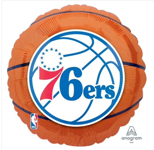 18" Basketball NBA Philadelphia 76ERS Mylar Balloon