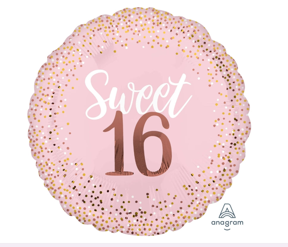 28" Jumbo Sixteen Blush Mylar Balloon