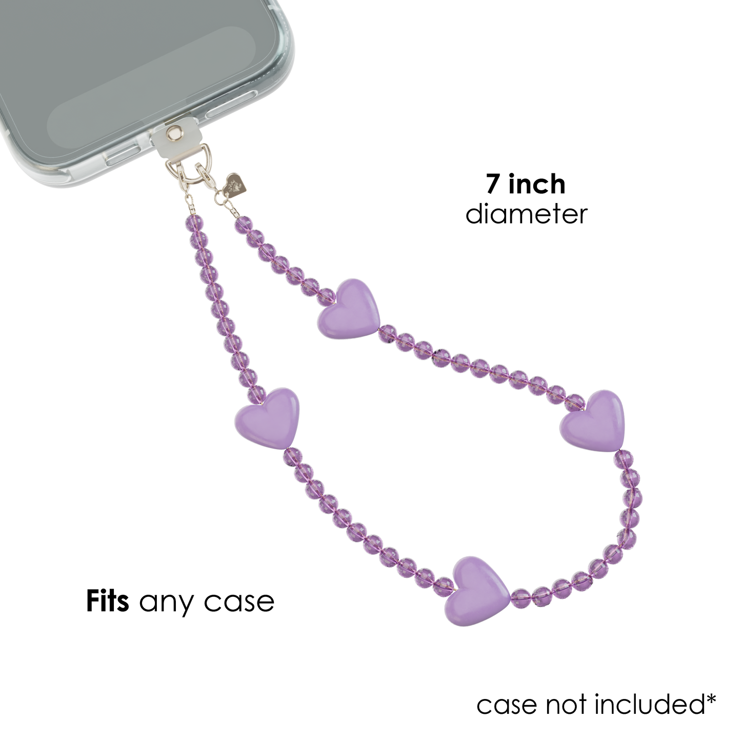 VELVET CAVIAR - Phone Charm Wristlet - Purple Heart
