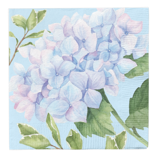 Cocktail Napkin Hydrangea Foil 3 Ply/20pk