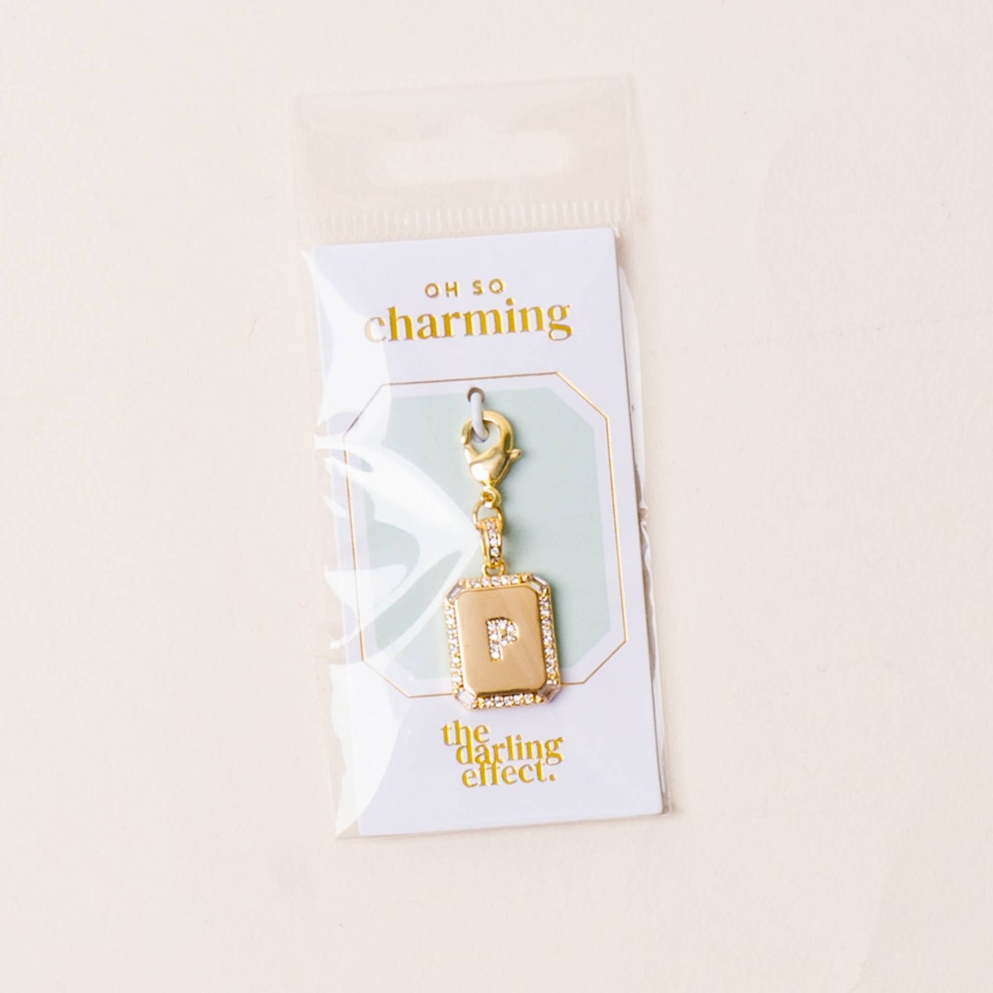The Darling Effect - Jewelry Charm Initial Letter Gold-P