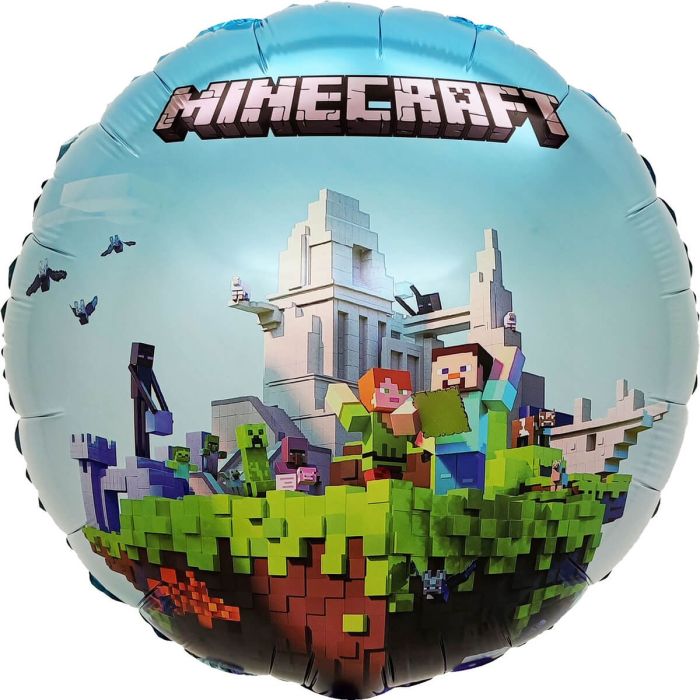 18" Minecraft Island Mylar Balloon