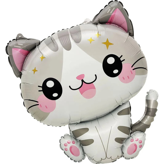 28" Starry Kitty Mylar Balloon