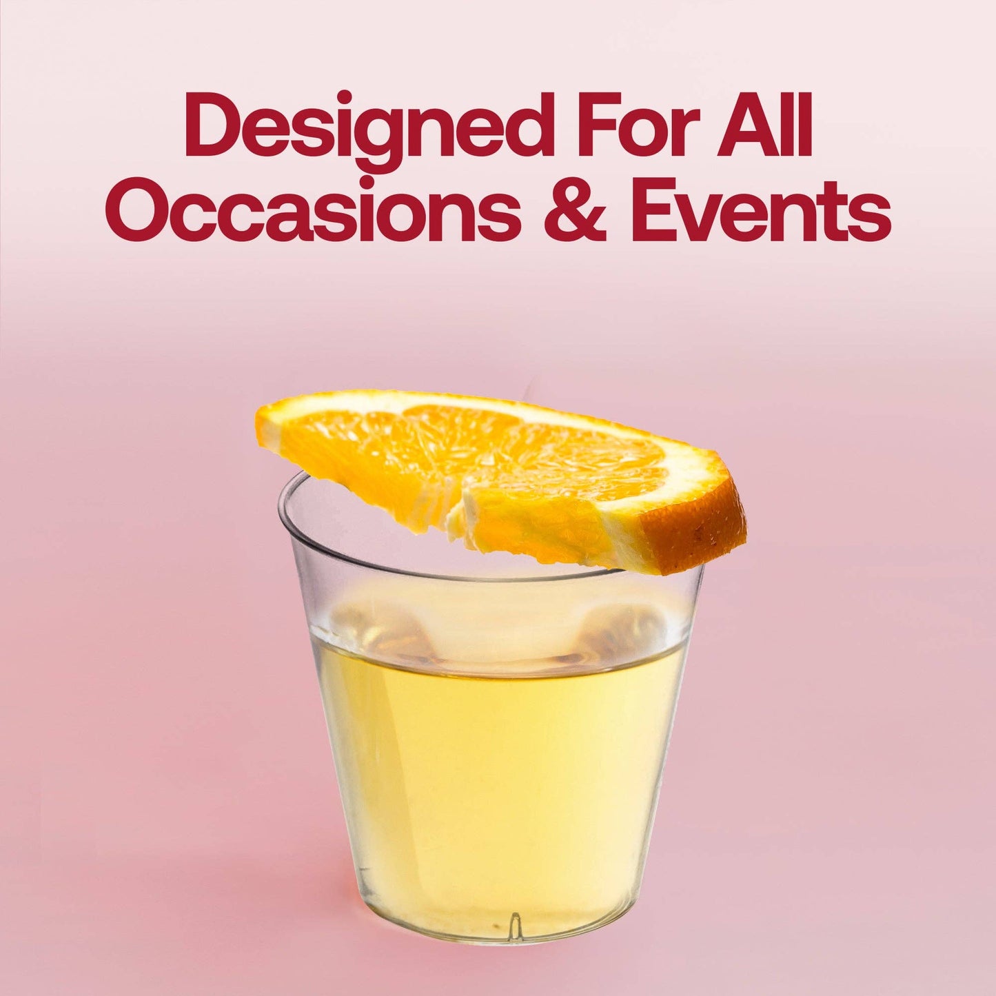 1 oz. Clear Plastic Shot Glasses - 50 pcs