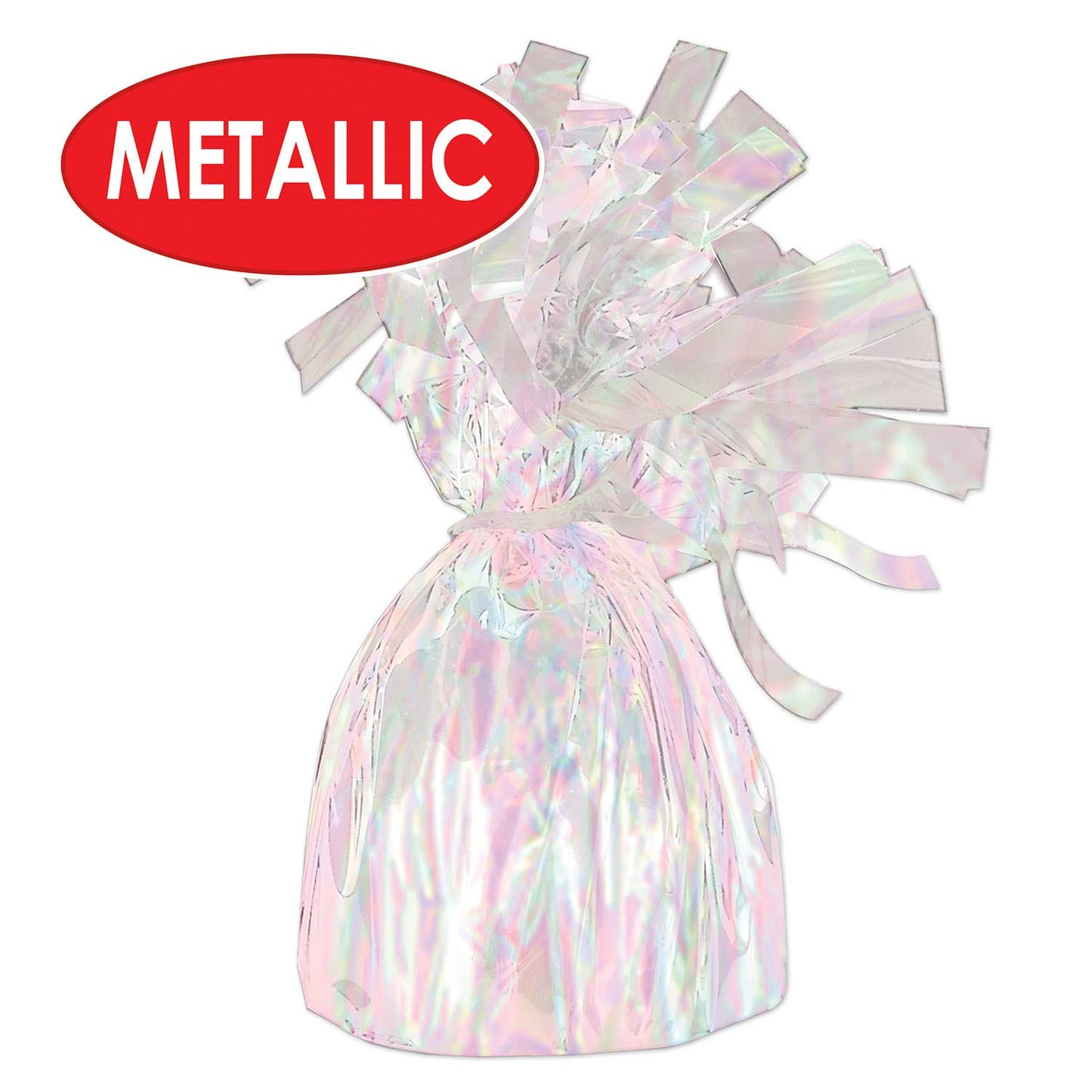Metallic Wrapped Balloon Weight - iridescent, 6 oz
