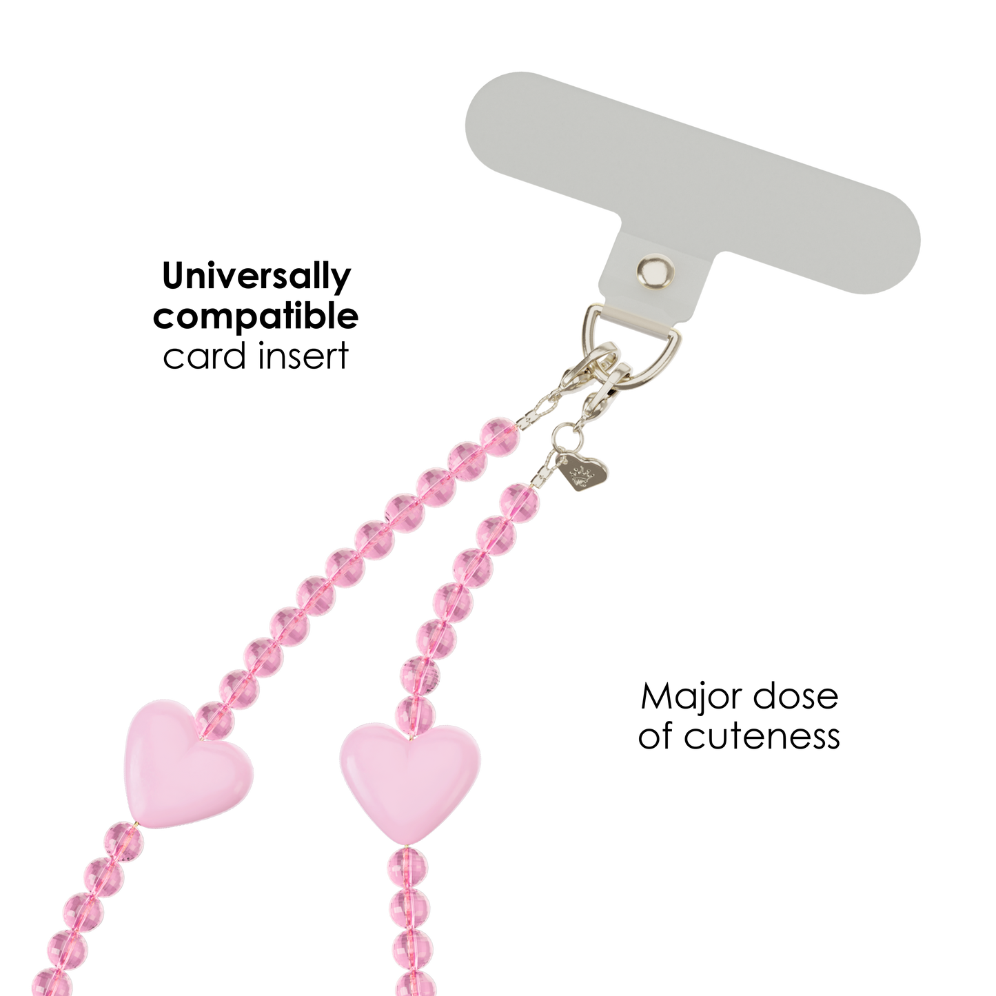 VELVET CAVIAR - Phone Charm Wristlet - Pink Heart