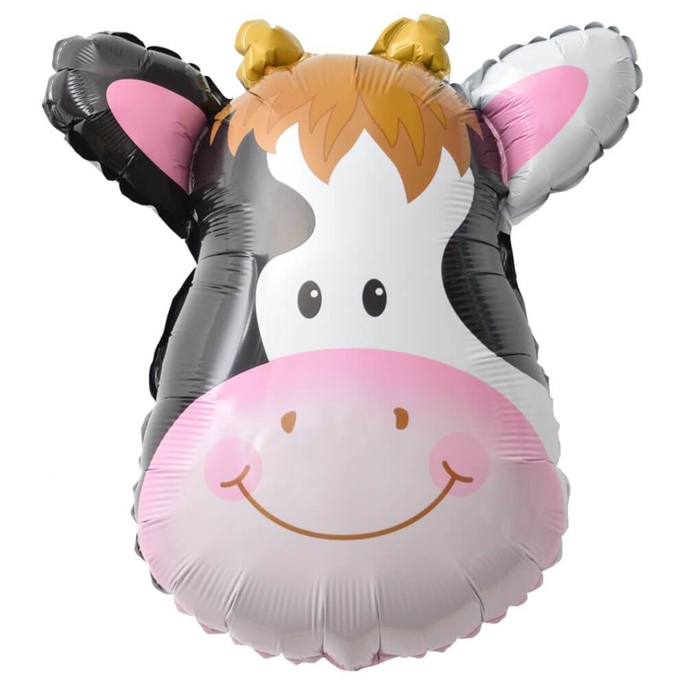 18" Cow Head Mylar Balloon