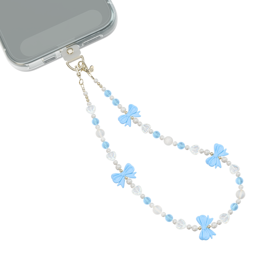 VELVET CAVIAR - Phone Charm Wristlet - French Blue Bow