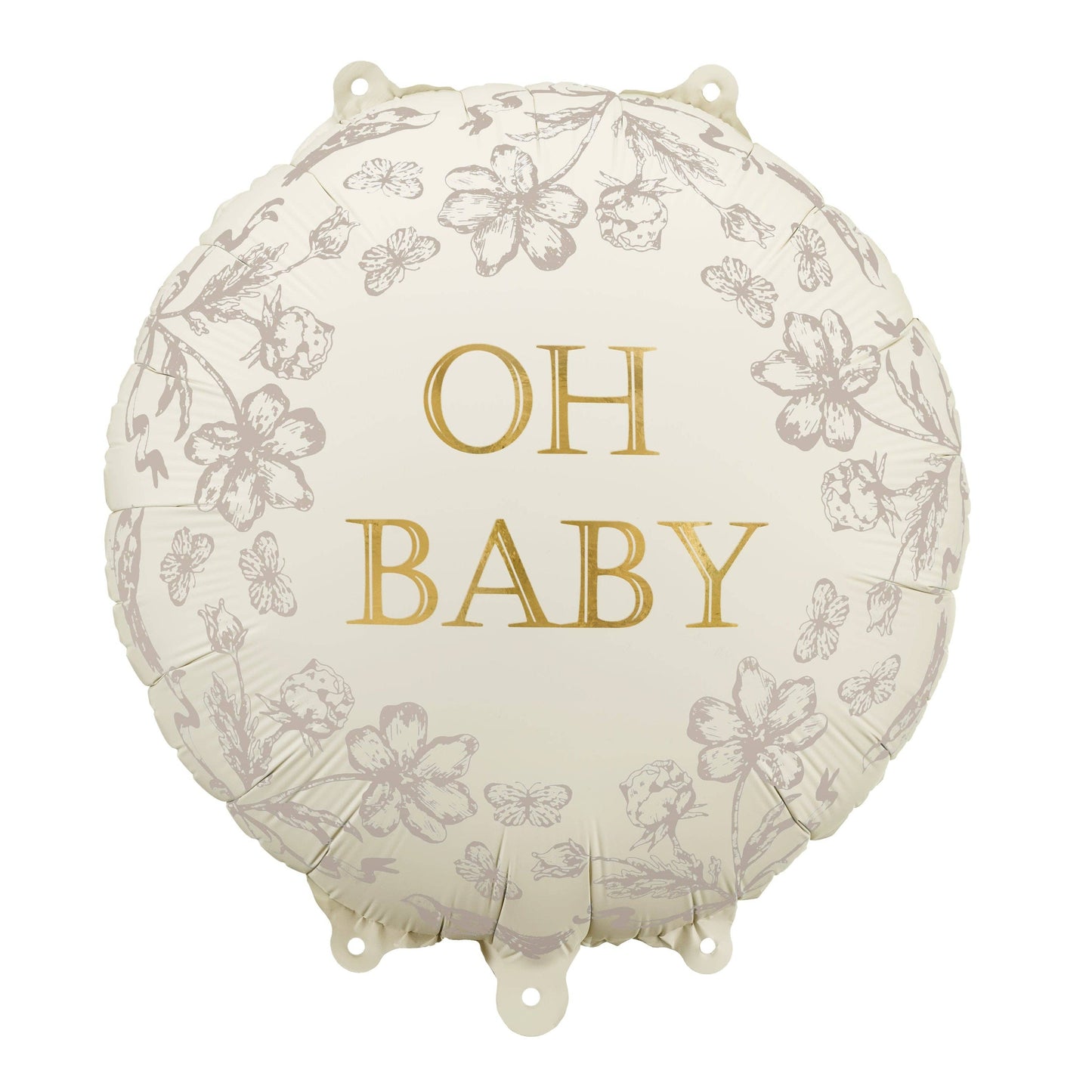 Oh Baby Round Mylar Balloon 18 in.