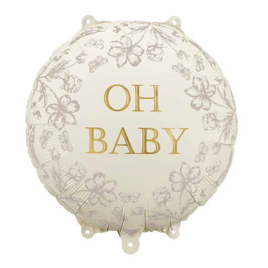 Oh Baby Round Mylar Balloon 18 in.