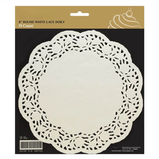 8" White Lace Round Doily | Perfect for Elegant Displays: 15