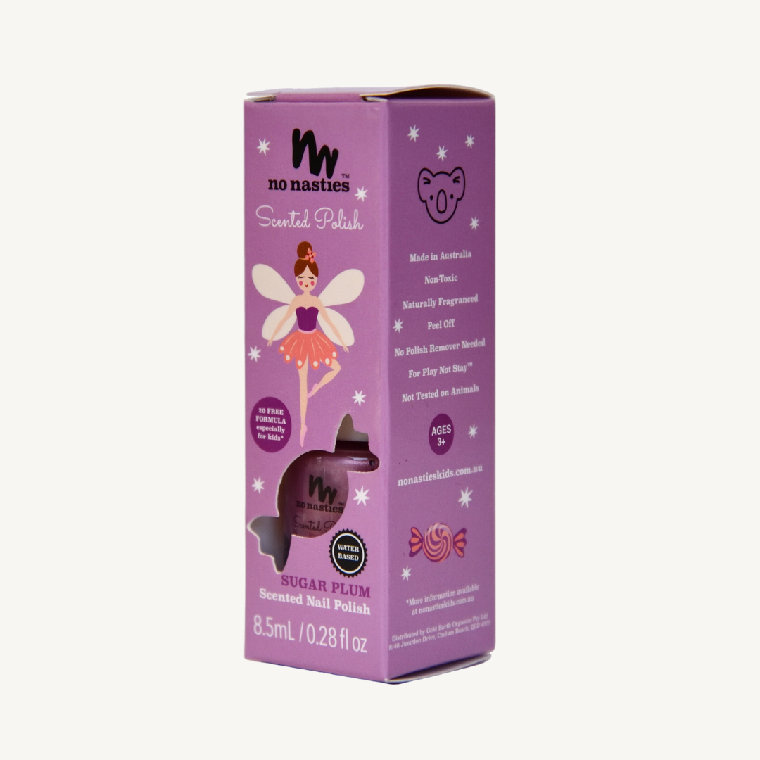 Water Based Scented Scratch Off Kids Nail Polish: Limited Edition Christmas - Sugar Plum - Pastel Plum