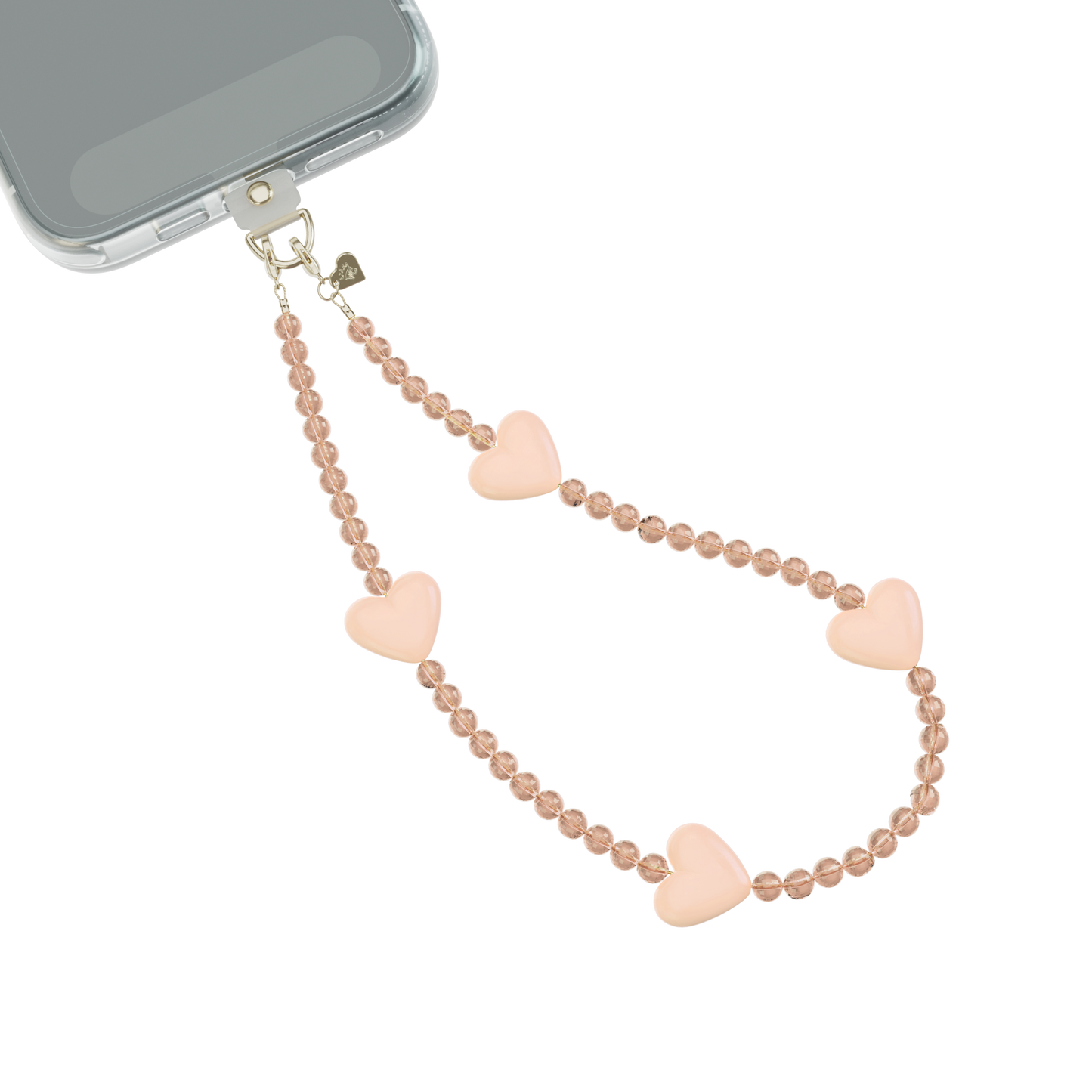 VELVET CAVIAR - Phone Charm Wristlet - Nude Heart