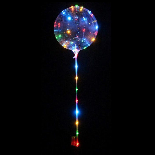 Crystal Clear balloon with Lights - Muti Color Inflated Balloon