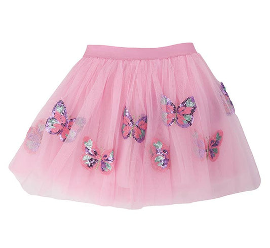 Pink Sequin Butterfly Tutu: 1-2 year