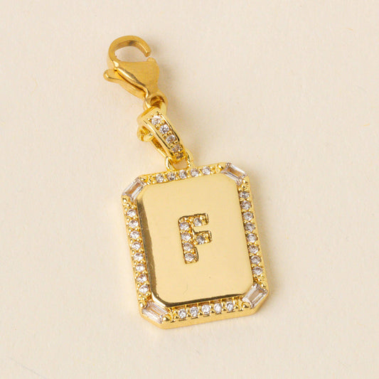 The Darling Effect - Jewelry Charm Initial Letter Gold-F