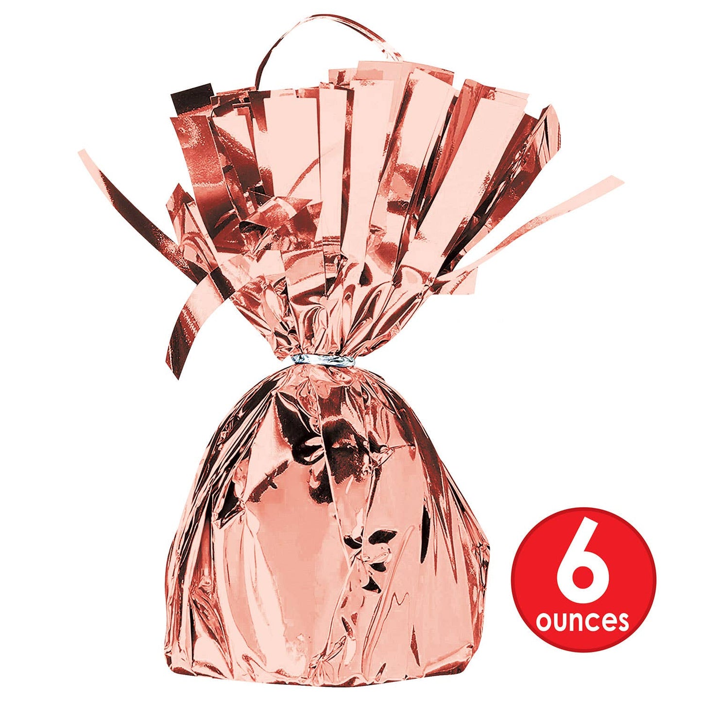 Beistle - Rose Gold Metallic Wrapped Balloon Weight , 6 oz
