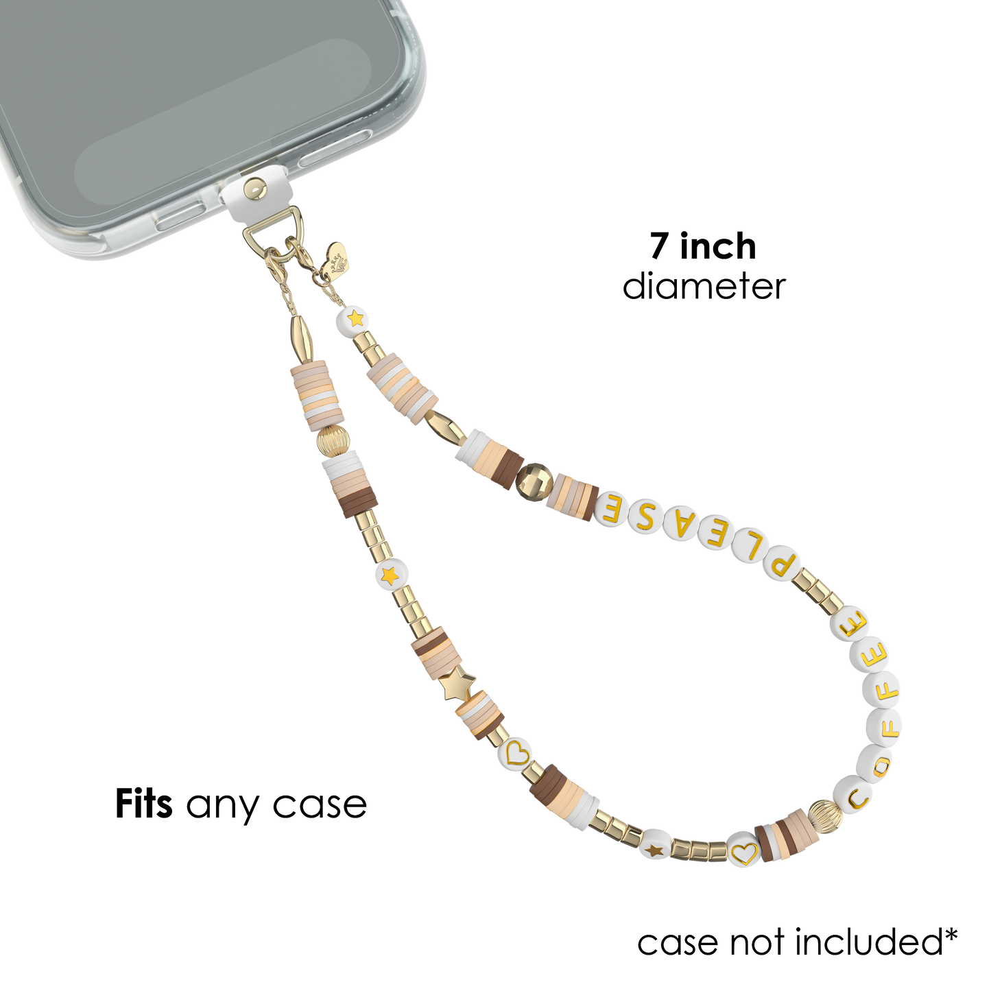 VELVET CAVIAR - Phone Charm Wristlet - Coffee Please