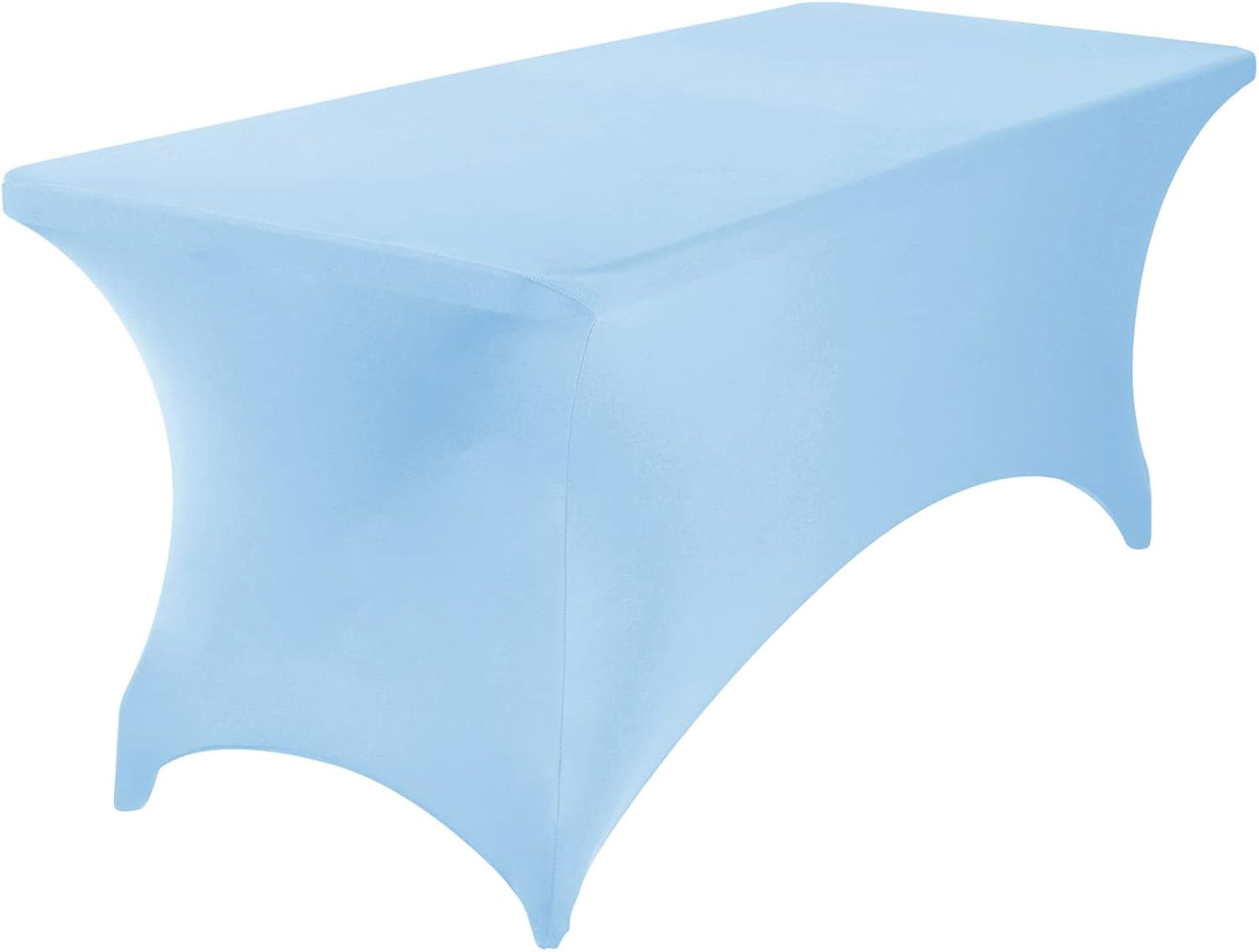 Light Blue Spandex Table Covers 6ft - Rental