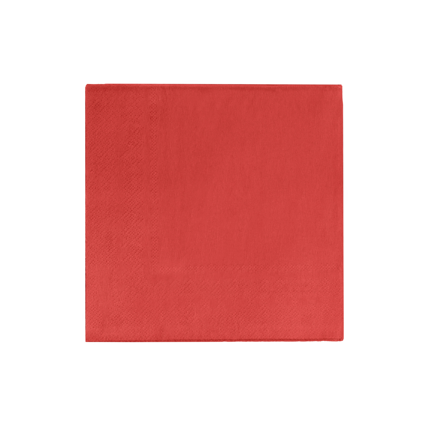 Red Paper Beverage Napkins - 50 Ct.: Red / 9.75 in. x 9.75 in.