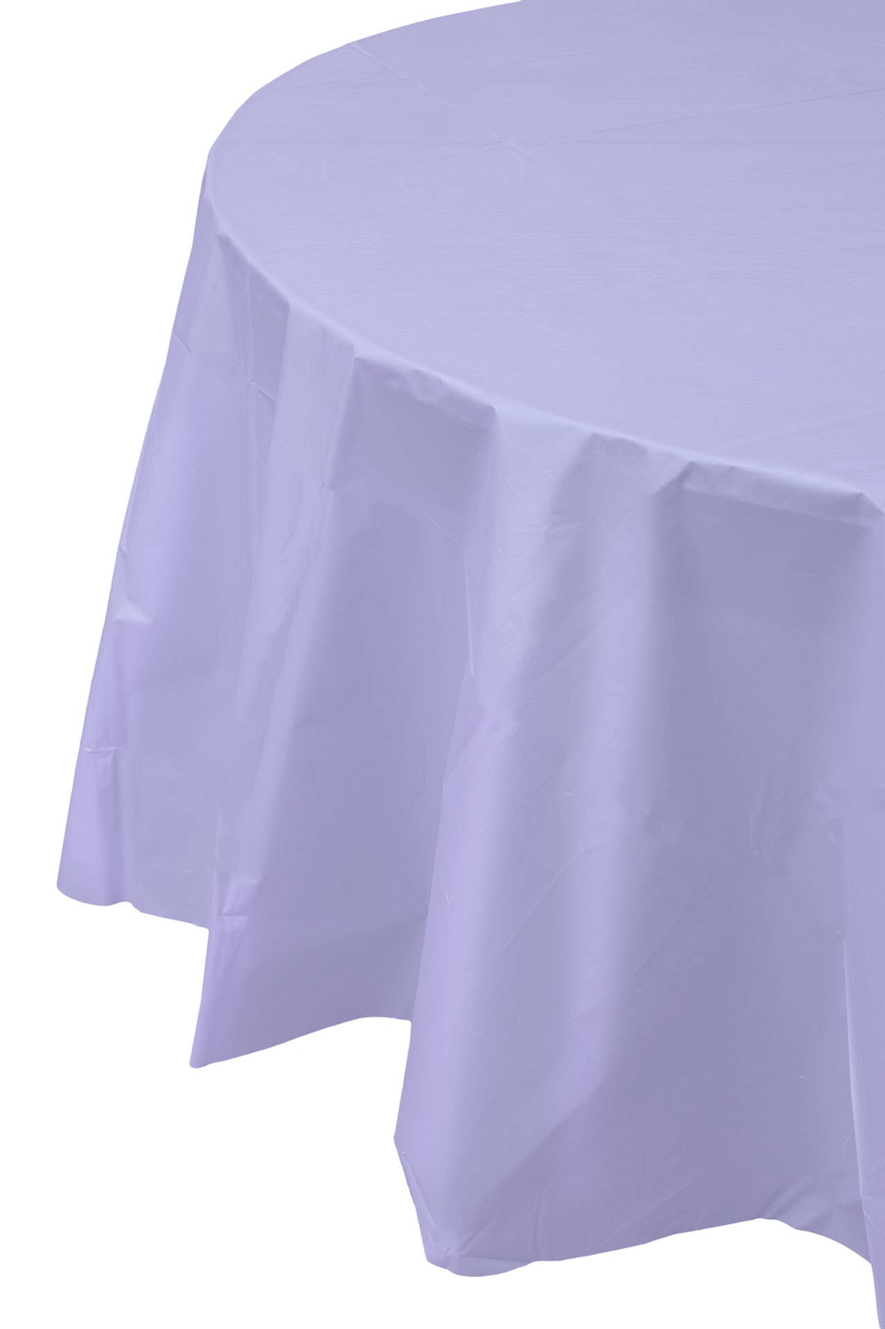 Lavendar Premium Plastic Tablecloth Disposable: Lavender / 84 in. Round