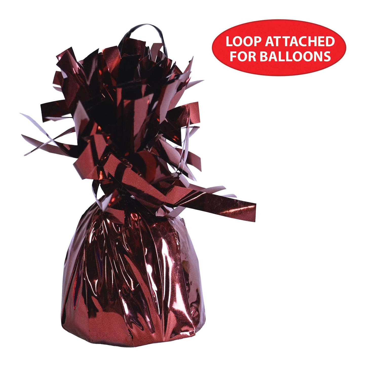 Metallic Wrapped Maroon Balloon Weight, 6 oz
