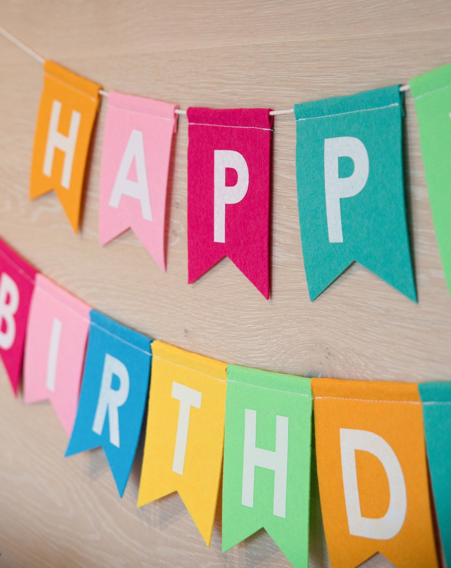 Happy Birthday Felt Banner