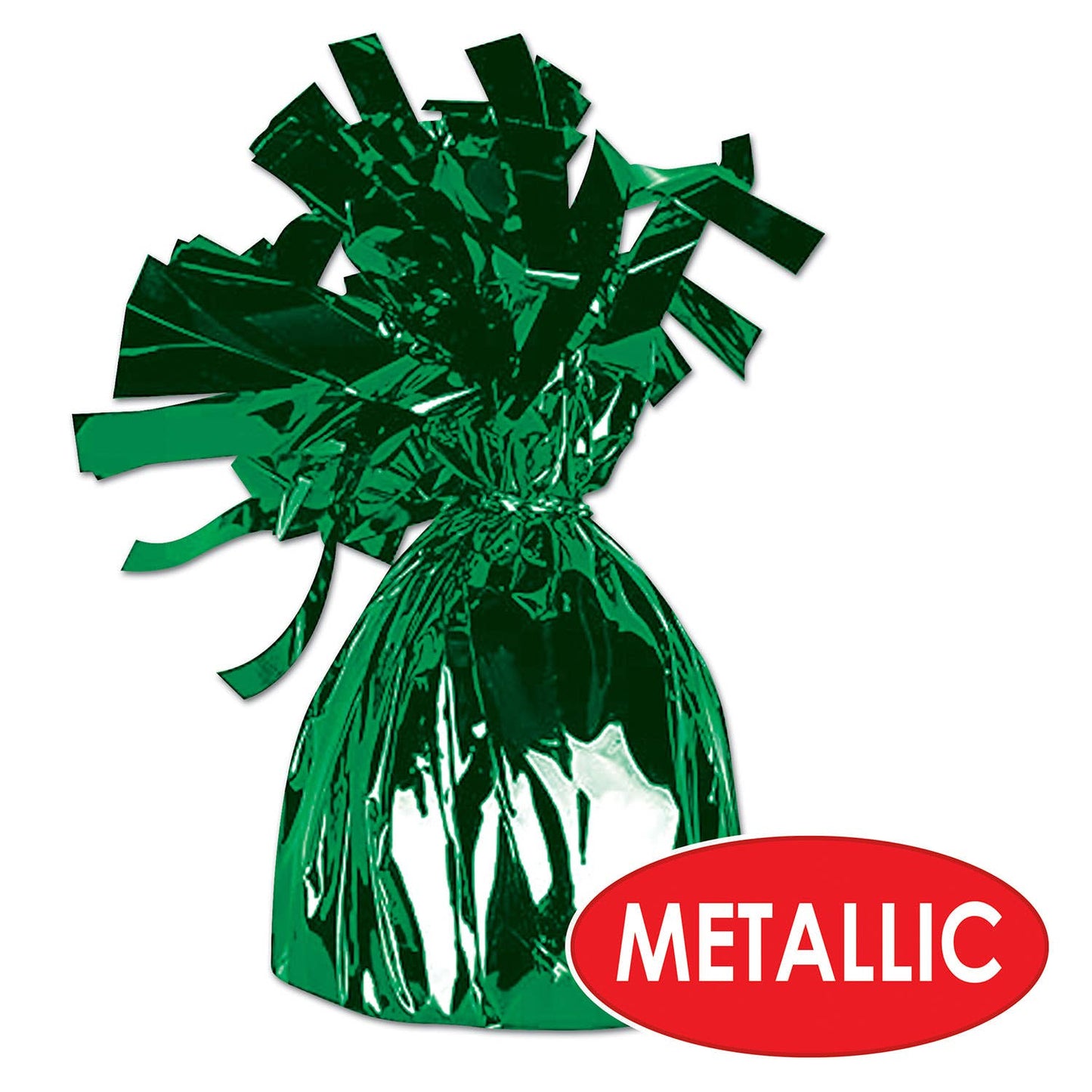 Metallic Wrapped Balloon Weight - Green, 6 oz