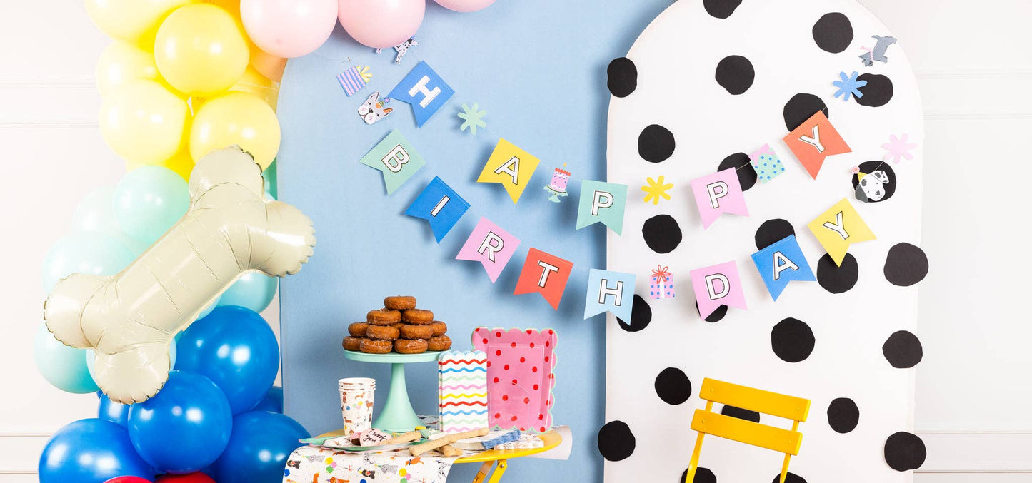 Happy Birthday Banner - Dog Theme