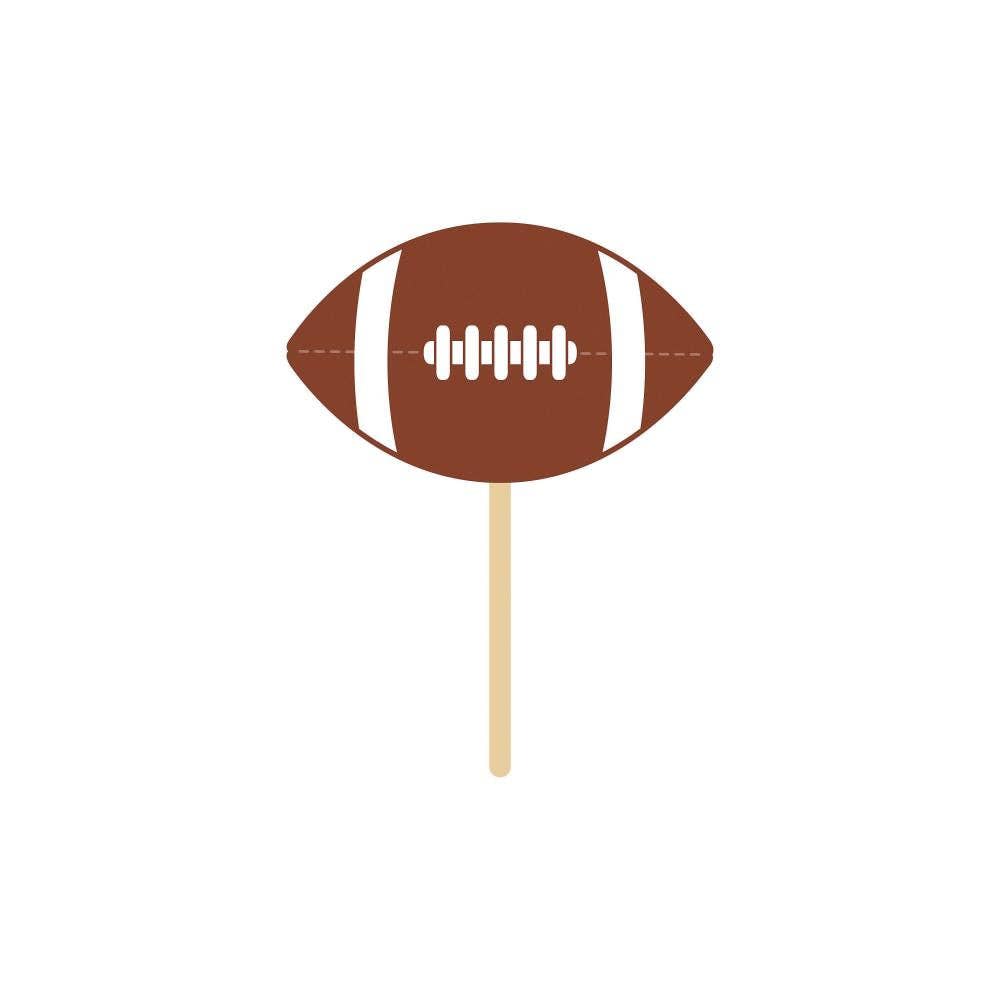 Bulk Party Decor - Tailgate Decor Wooden Pick Football, 50/Pkg