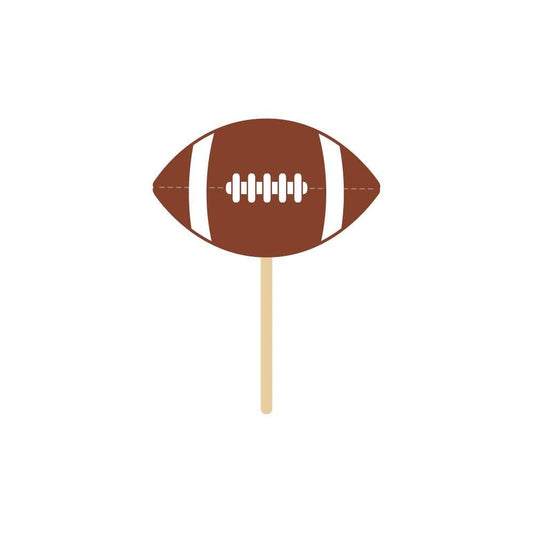 Bulk Party Decor - Tailgate Decor Wooden Pick Football, 50/Pkg