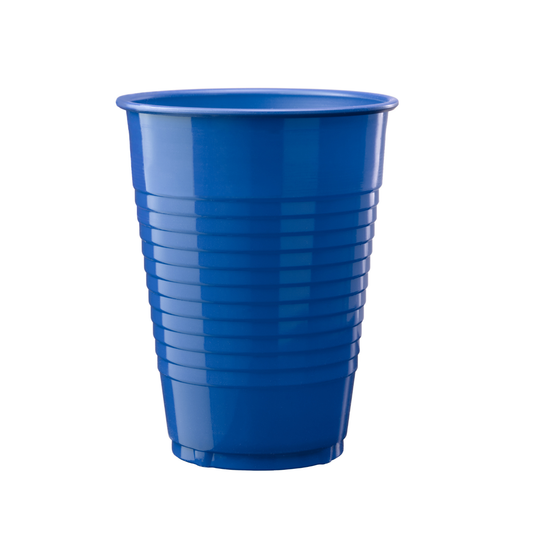 12 Oz. Dark Blue Plastic Cups - 50 Ct.: Dark Blue / 12 oz.