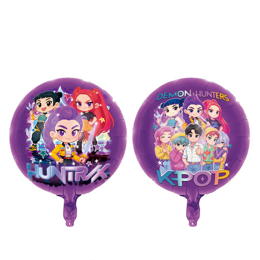 K-pop inspired 18-inch Demon Hunter Girl Double-Sided Mylar Balloon