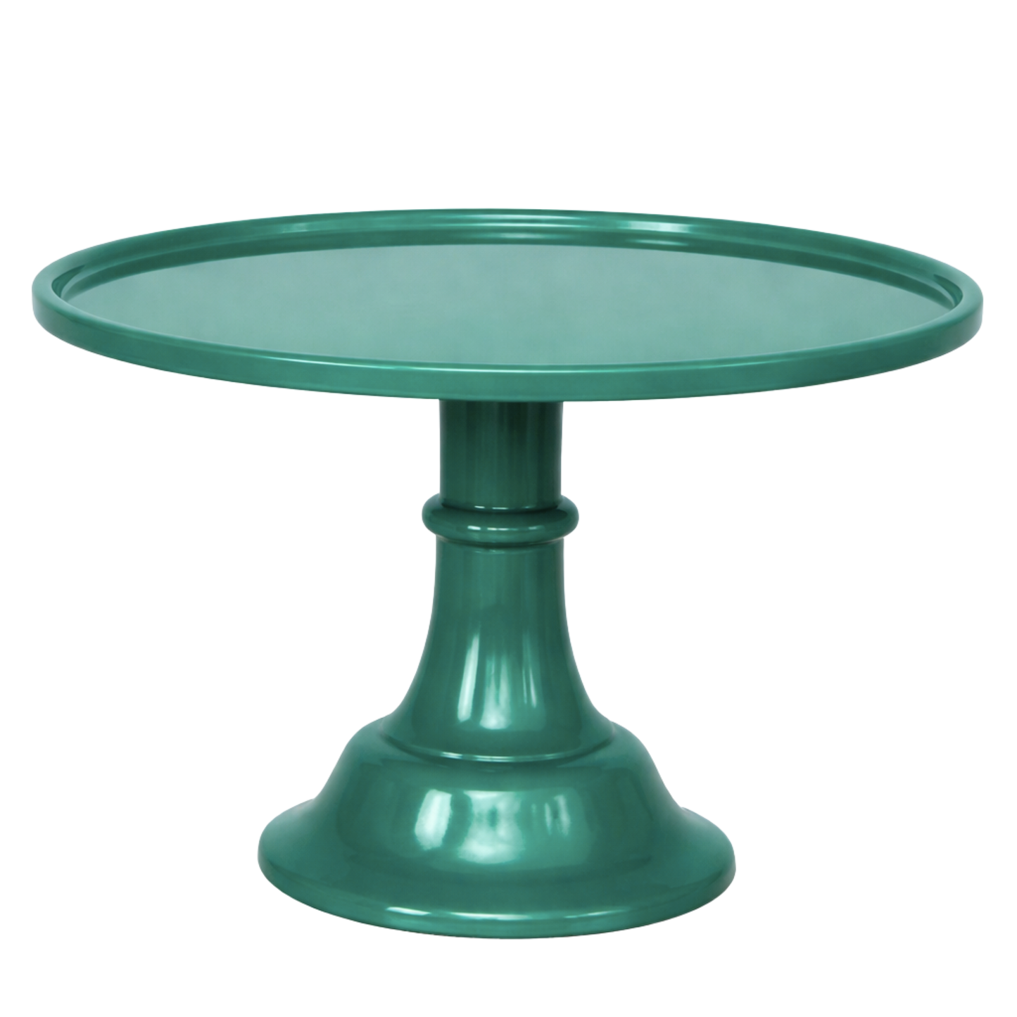 LARGE EMERALD GREEN PEDESTAL MELAMINE CAKE STAND