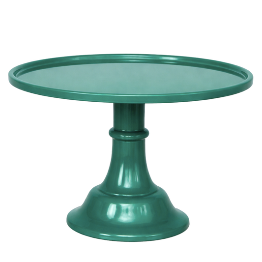 LARGE EMERALD GREEN PEDESTAL MELAMINE CAKE STAND