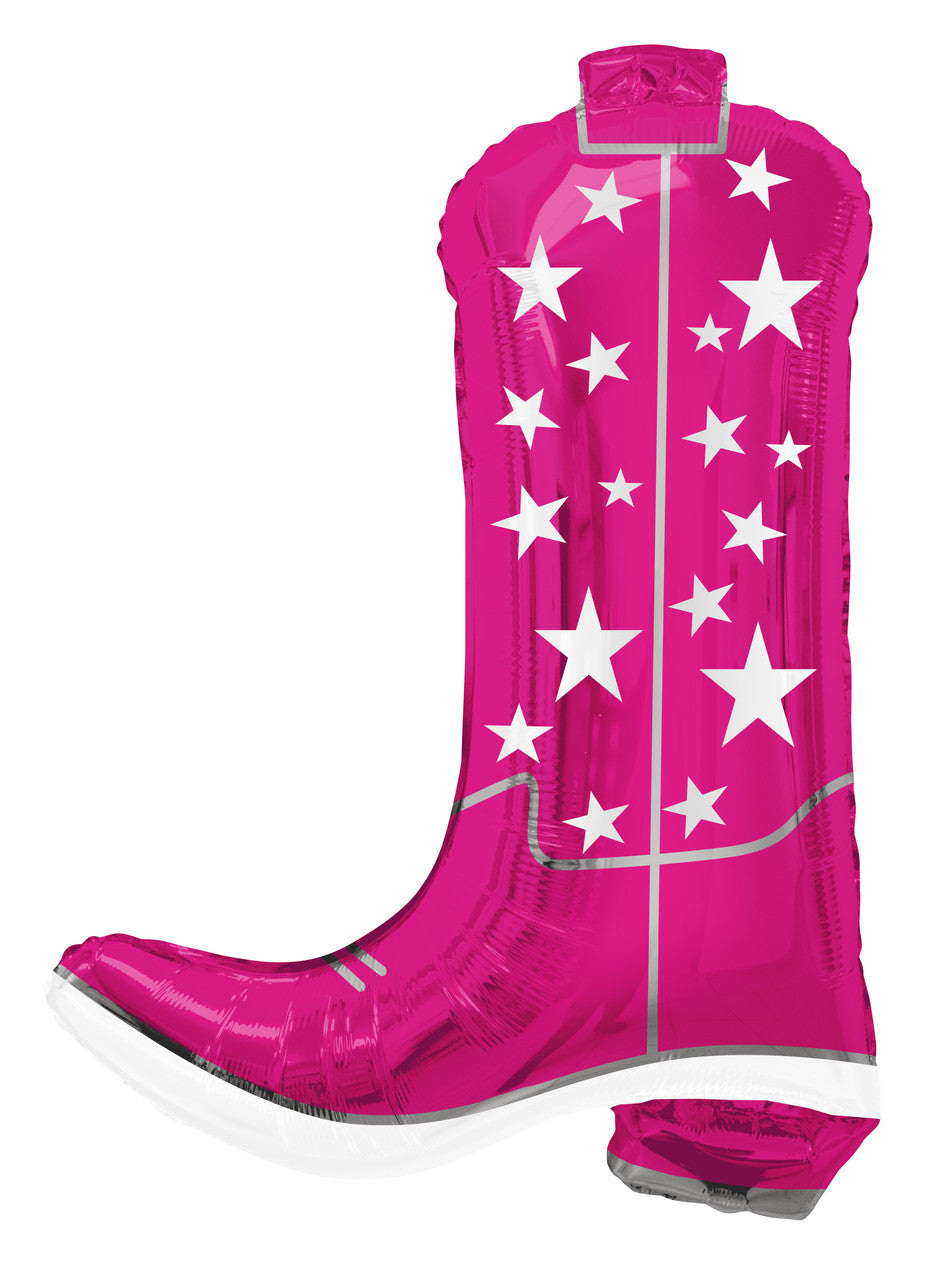 Cowgirl Boot Mylar Balloon - 26"