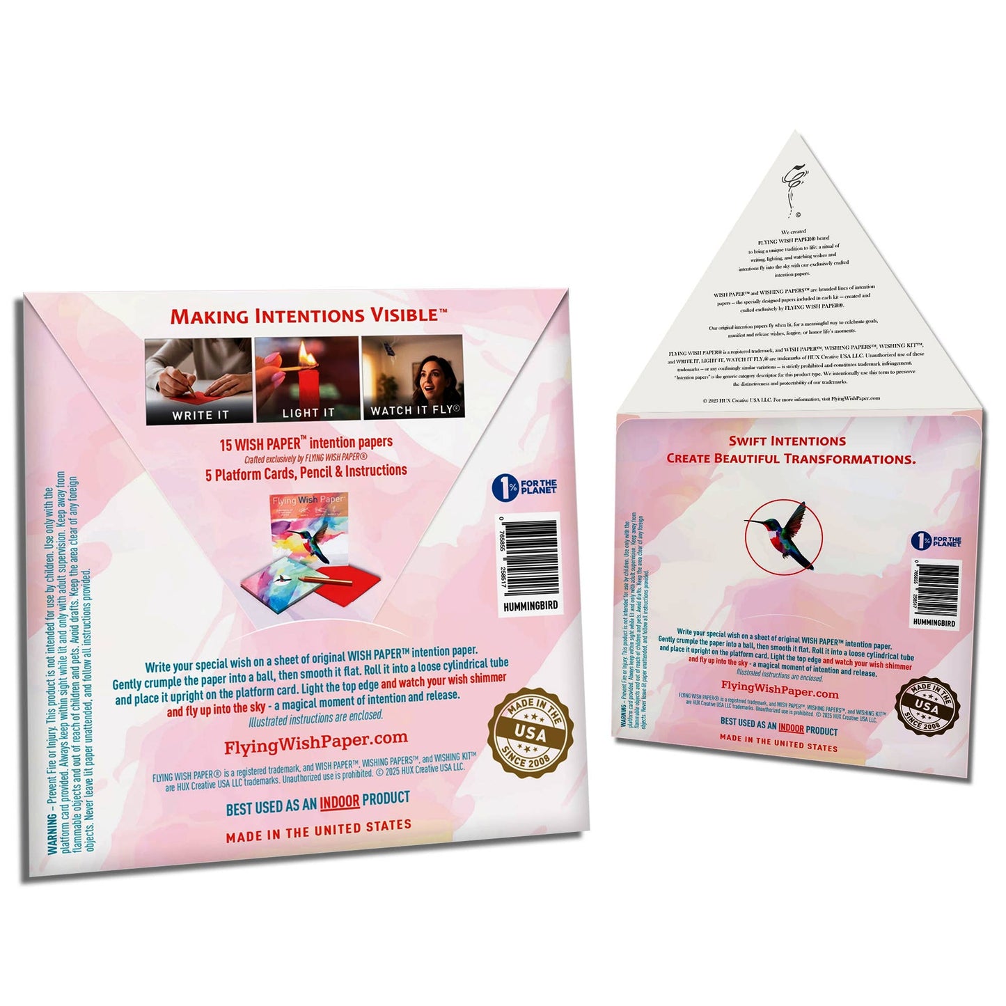 FLYING WISH PAPER ® - HUMMINGBIRD — Flying Wish Paper® Standard Mini WISHING KIT™